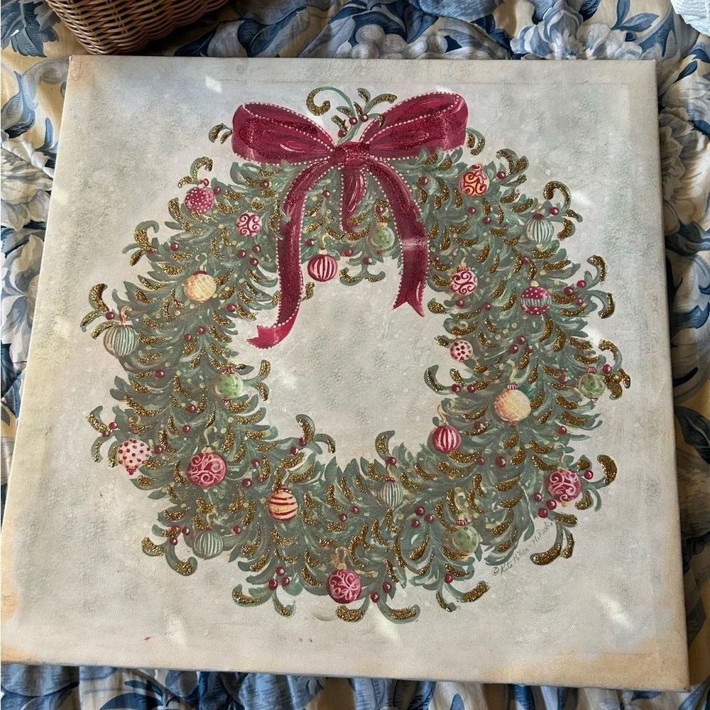 Vintage Christmas Wreath Picture